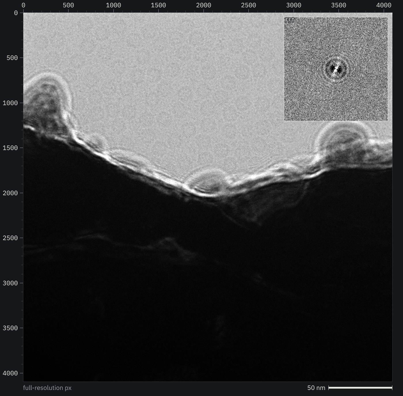 An electron-event movie summed into a micrograph